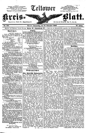 Teltower Kreisblatt vom 16.11.1893