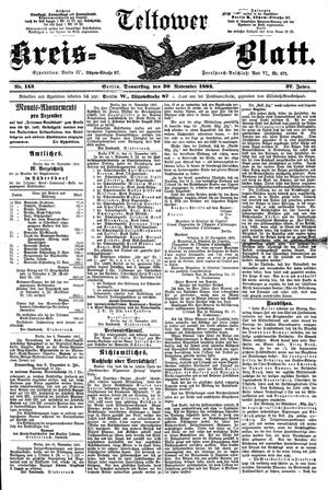 Teltower Kreisblatt vom 30.11.1893