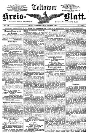 Teltower Kreisblatt vom 07.12.1893