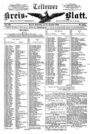 Teltower Kreisblatt vom 14.12.1893