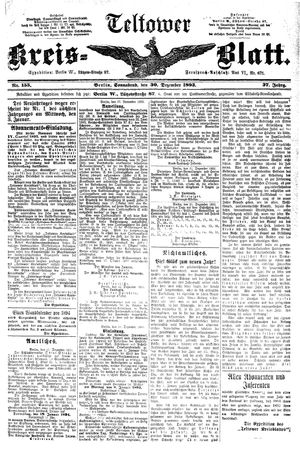 Teltower Kreisblatt on Dec 30, 1893