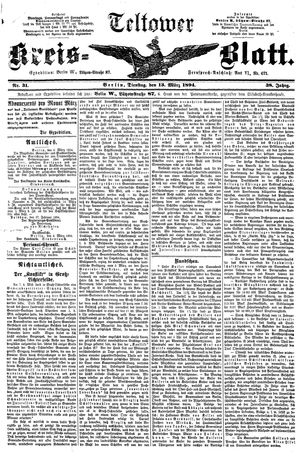 Teltower Kreisblatt vom 13.03.1894