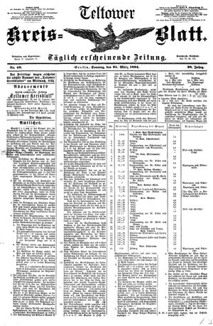 Teltower Kreisblatt vom 25.03.1894