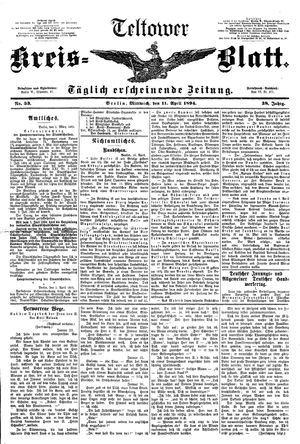 Teltower Kreisblatt vom 11.04.1894