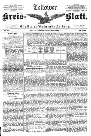 Teltower Kreisblatt vom 21.04.1894