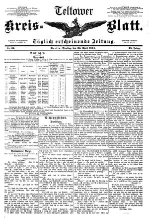 Teltower Kreisblatt vom 24.04.1894