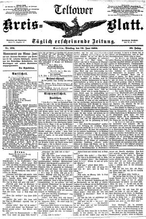 Teltower Kreisblatt vom 12.06.1894