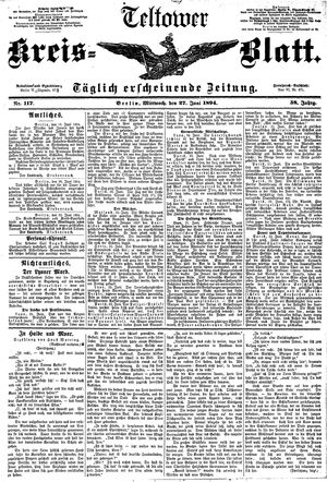 Teltower Kreisblatt vom 27.06.1894