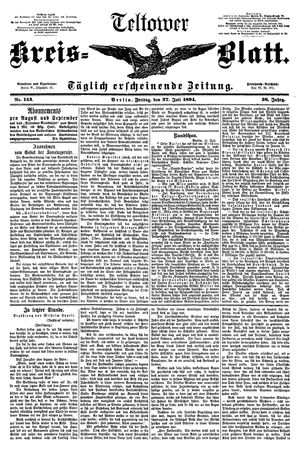Teltower Kreisblatt vom 27.07.1894