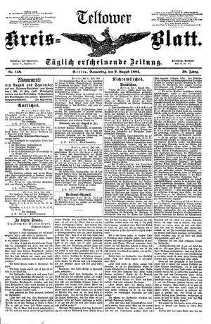 Teltower Kreisblatt vom 02.08.1894