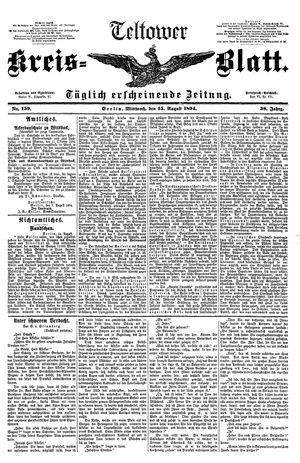 Teltower Kreisblatt vom 15.08.1894