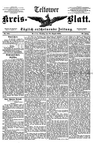 Teltower Kreisblatt vom 21.08.1894