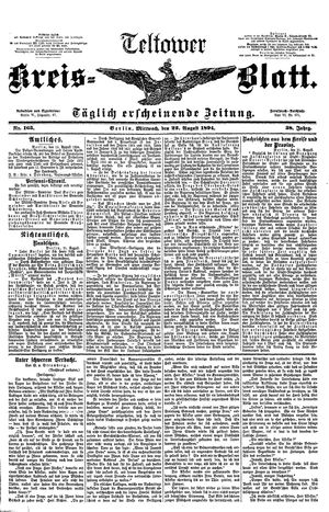 Teltower Kreisblatt vom 22.08.1894