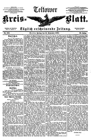 Teltower Kreisblatt vom 14.09.1894