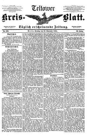 Teltower Kreisblatt vom 18.09.1894