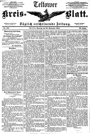 Teltower Kreisblatt on Sep 23, 1894