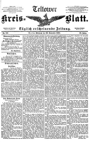 Teltower Kreisblatt on Sep 26, 1894