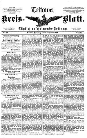 Teltower Kreisblatt vom 27.09.1894