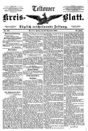 Teltower Kreisblatt vom 28.09.1894