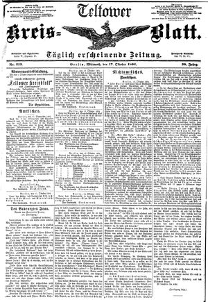 Teltower Kreisblatt vom 17.10.1894