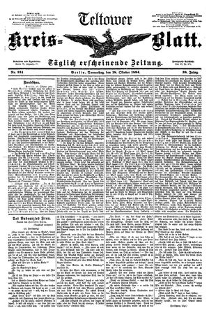 Teltower Kreisblatt vom 18.10.1894