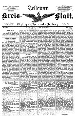 Teltower Kreisblatt vom 19.10.1894