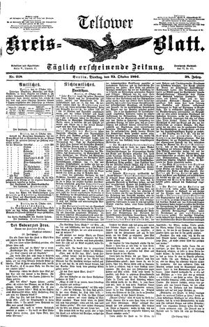 Teltower Kreisblatt vom 23.10.1894