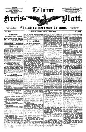 Teltower Kreisblatt vom 30.10.1894