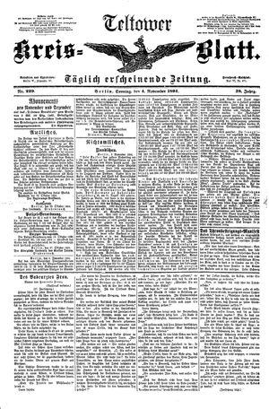Teltower Kreisblatt vom 04.11.1894