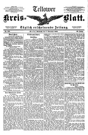 Teltower Kreisblatt vom 07.11.1894