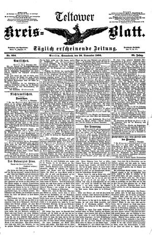 Teltower Kreisblatt vom 10.11.1894