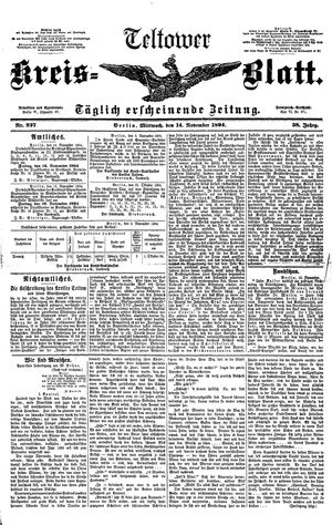 Teltower Kreisblatt vom 14.11.1894