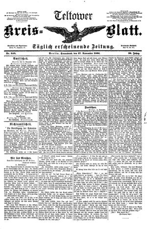 Teltower Kreisblatt vom 17.11.1894