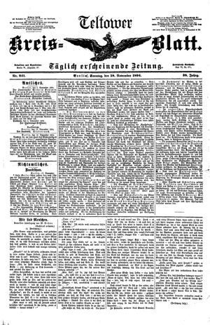 Teltower Kreisblatt vom 18.11.1894