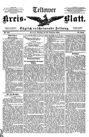Teltower Kreisblatt vom 20.11.1894