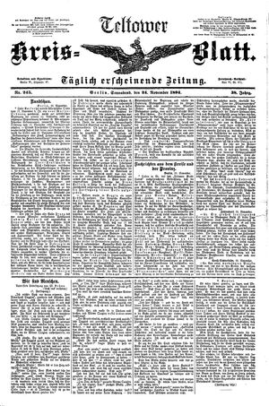 Teltower Kreisblatt vom 24.11.1894