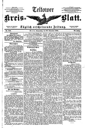 Teltower Kreisblatt on Nov 29, 1894