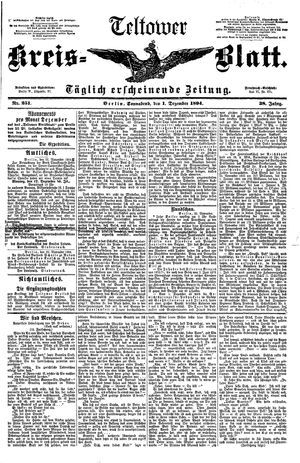 Teltower Kreisblatt vom 01.12.1894