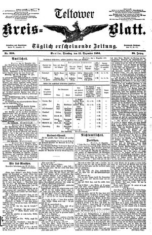 Teltower Kreisblatt vom 11.12.1894