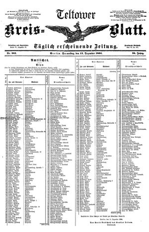 Teltower Kreisblatt vom 13.12.1894
