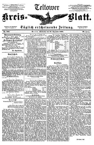Teltower Kreisblatt vom 19.12.1894