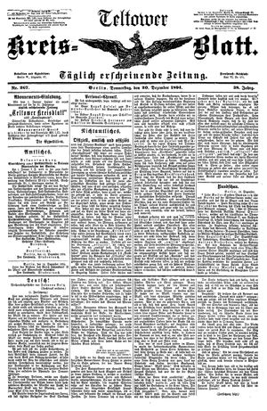 Teltower Kreisblatt vom 20.12.1894