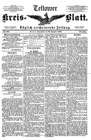Teltower Kreisblatt vom 22.12.1894