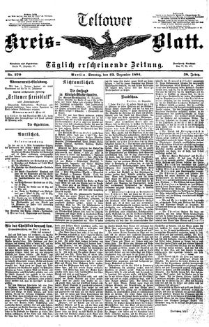 Teltower Kreisblatt vom 23.12.1894