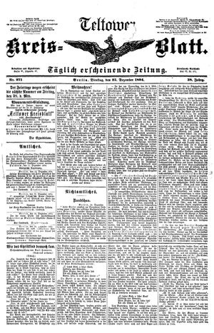 Teltower Kreisblatt vom 25.12.1894