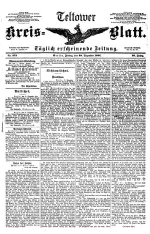 Teltower Kreisblatt vom 28.12.1894