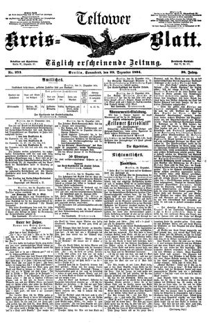Teltower Kreisblatt vom 29.12.1894