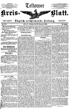 Teltower Kreisblatt on Dec 30, 1894
