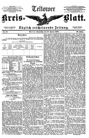 Teltower Kreisblatt on Jan 17, 1895