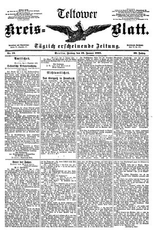 Teltower Kreisblatt vom 18.01.1895